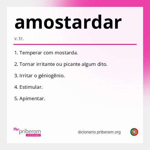 Significado de amostardar