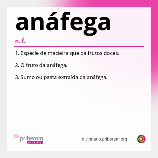 Significado de anáfega