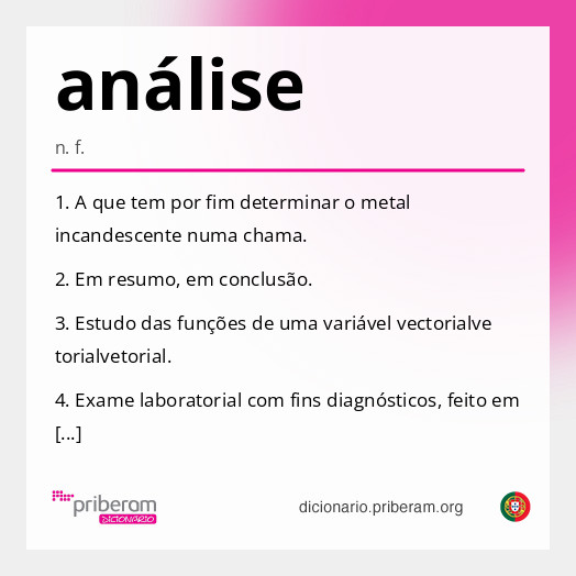 Significado de análise