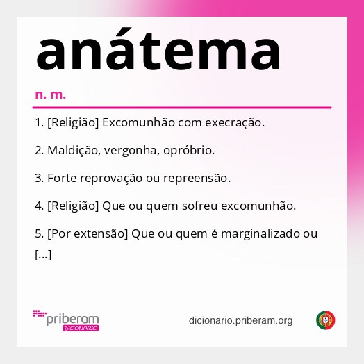 Significado de anátema