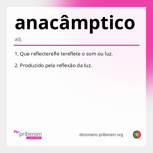 Significado de anacâmptico