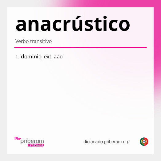 Significado de anacrústico
