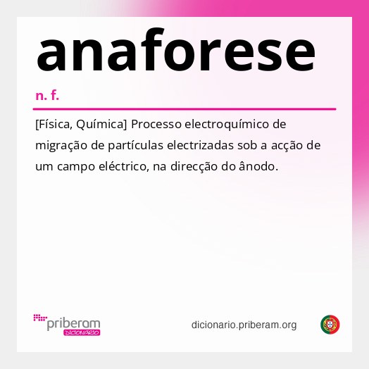 Significado de anaforese