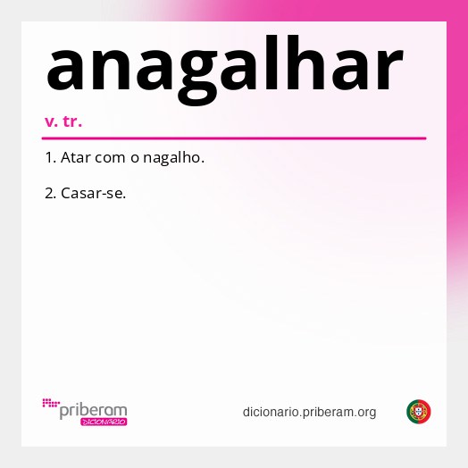 Significado de anagalhar