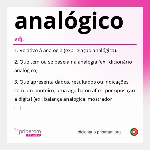 Significado de analógico