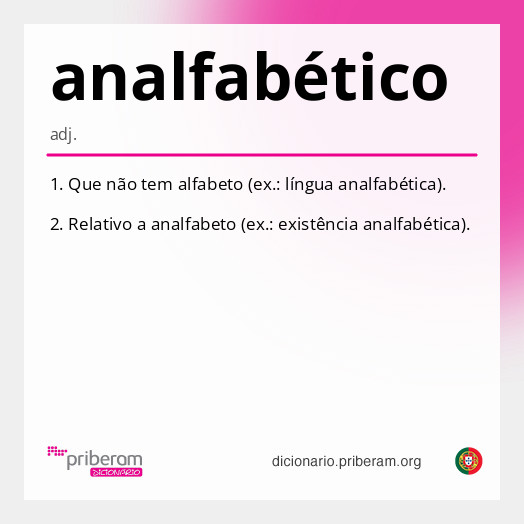 Significado de analfabético