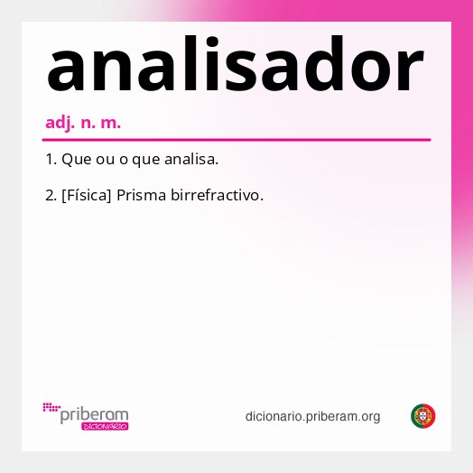Significado de analisador