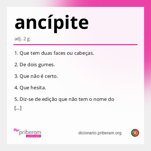 Significado de ancípite