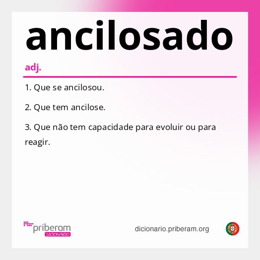 Significado de ancilosado