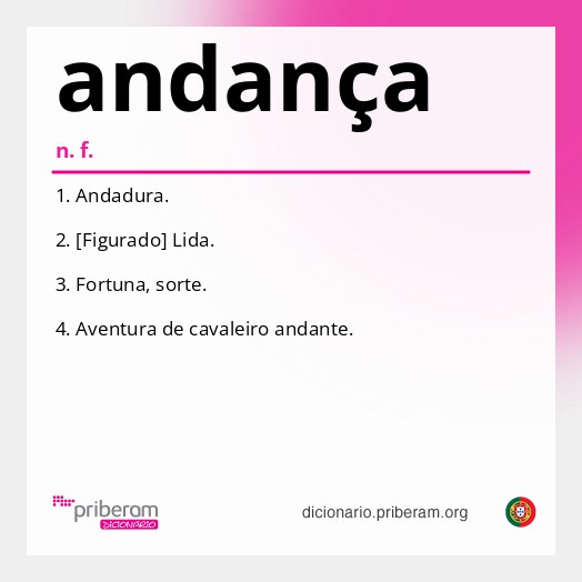 Significado de andança