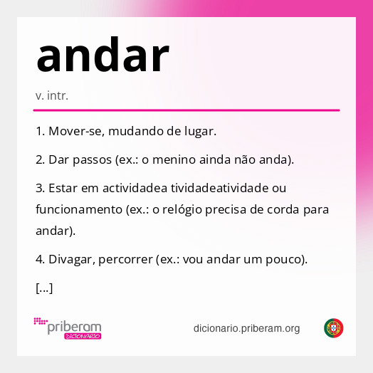 Significado de andar