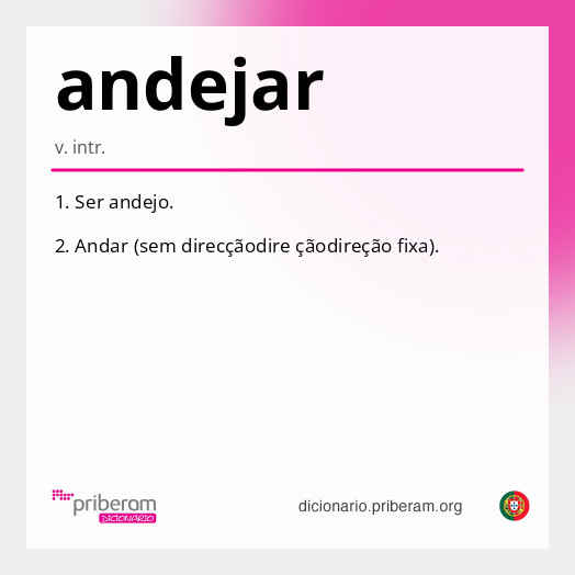 Significado de andejar