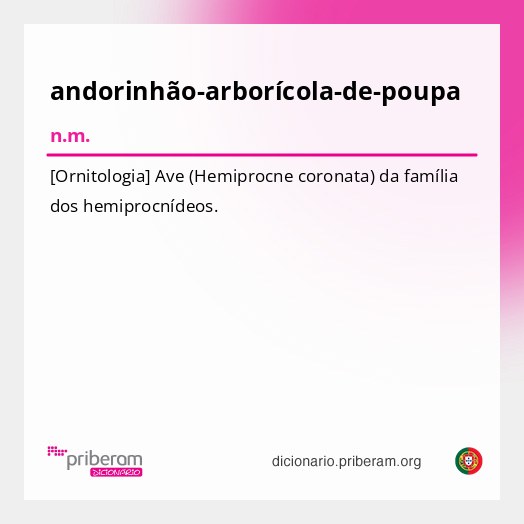 Significado de andorinhão-arborícola-de-poupa