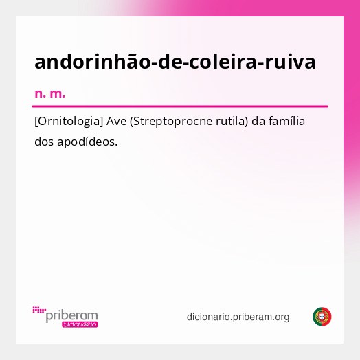 Significado de andorinhão-de-coleira-ruiva