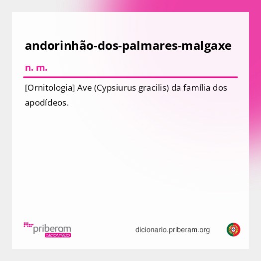 Significado de andorinhão-dos-palmares-malgaxe
