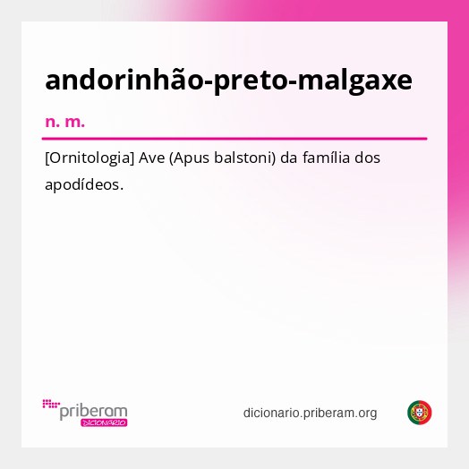 Significado de andorinhão-preto-malgaxe