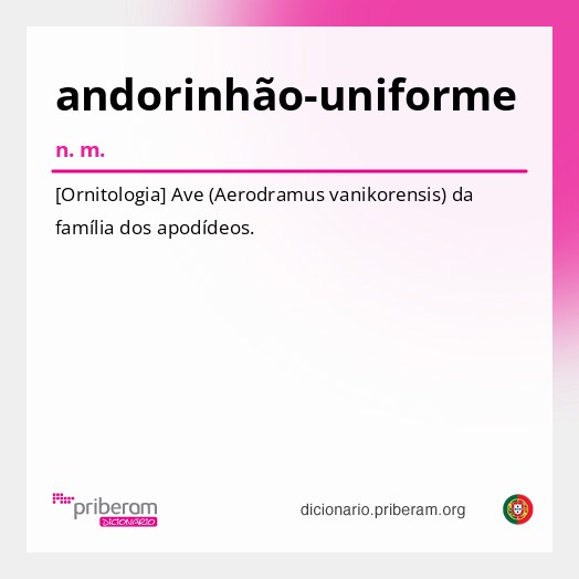 Significado de andorinhão-uniforme