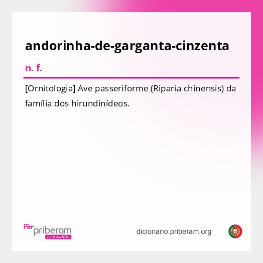 Significado de andorinha-de-garganta-cinzenta