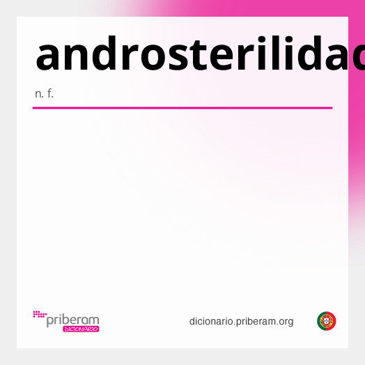 Significado de androsterilidade