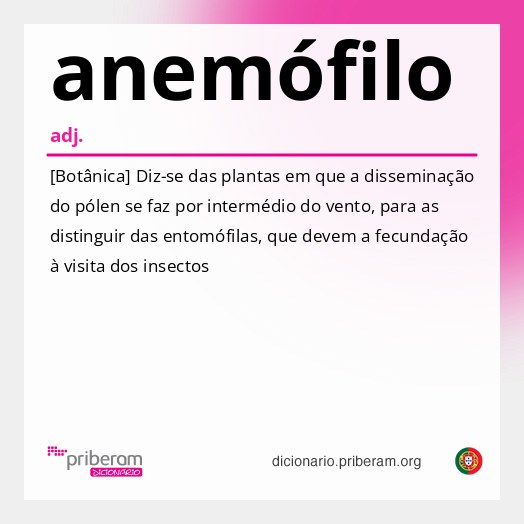 Significado de anemófilo