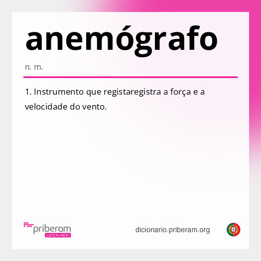Significado de anemógrafo