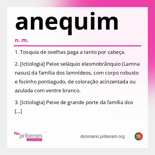 Significado de anequim
