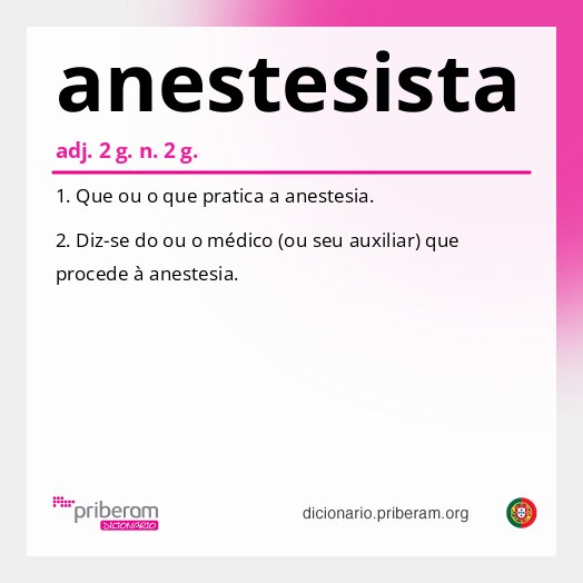 Significado de anestesista