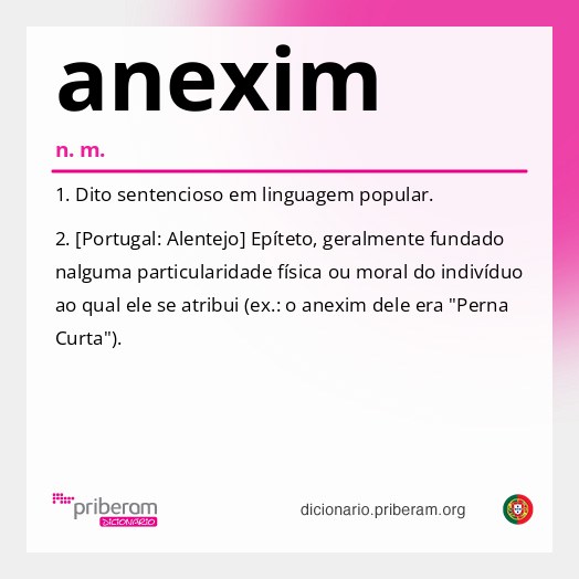 Significado de anexim