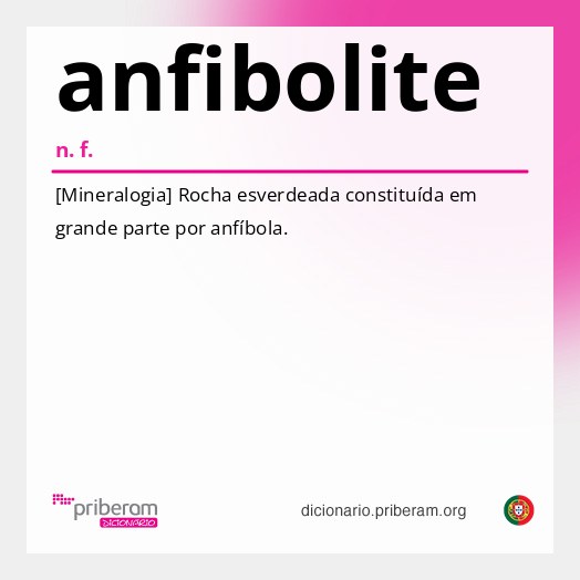 Significado de anfibolite