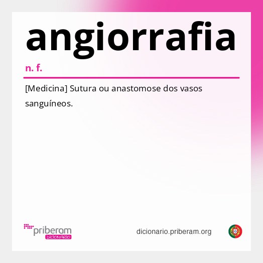 Significado de angiorrafia