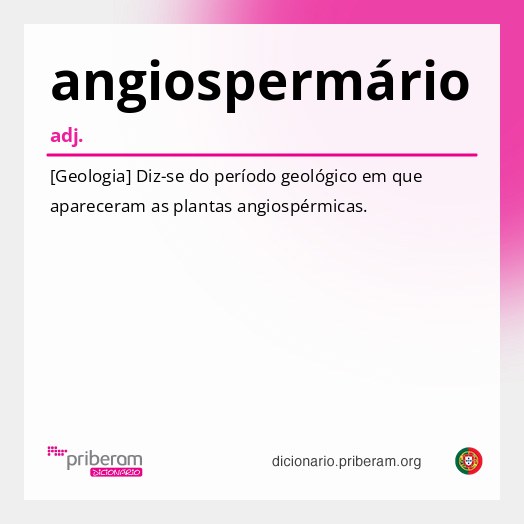 Significado de angiospermário