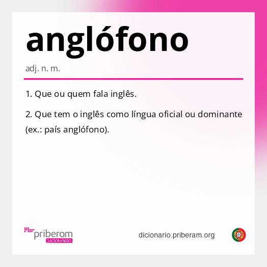 Significado de anglófono