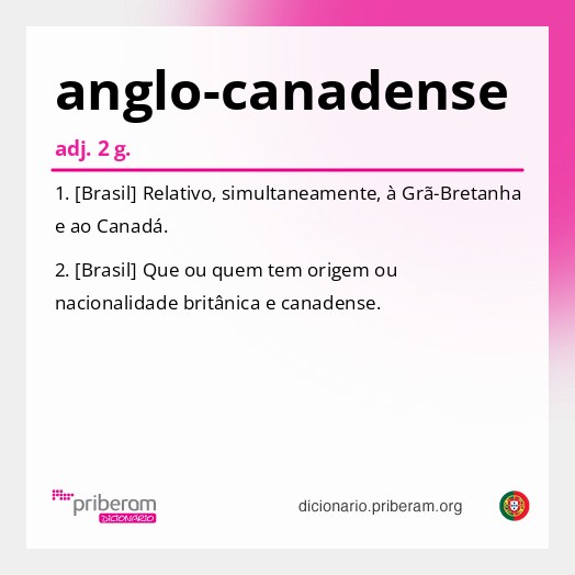 Significado de anglo-canadense