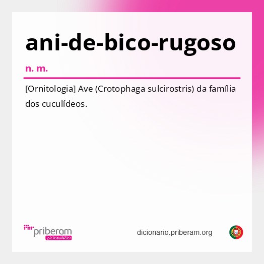 Significado de ani-de-bico-rugoso