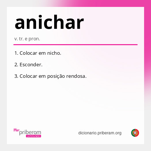 Significado de anichar