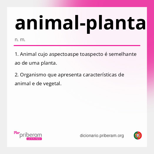 Significado de animal-planta