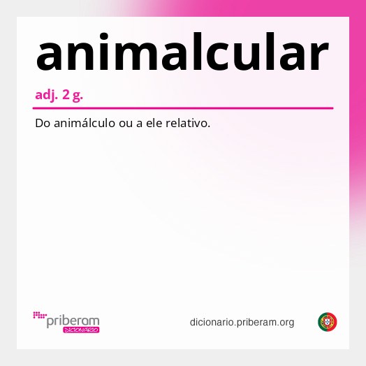 Significado de animalcular