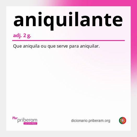 Significado de aniquilante