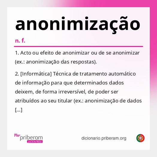 Significado de anonimização