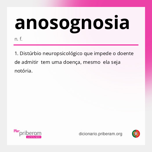 Significado de anosognosia