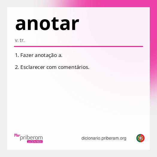 Significado de anotar