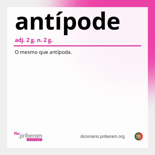 Significado de antípode