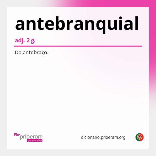 Significado de antebranquial