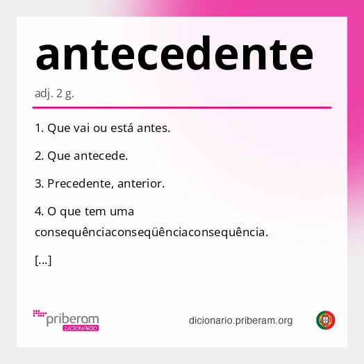 Significado de antecedente