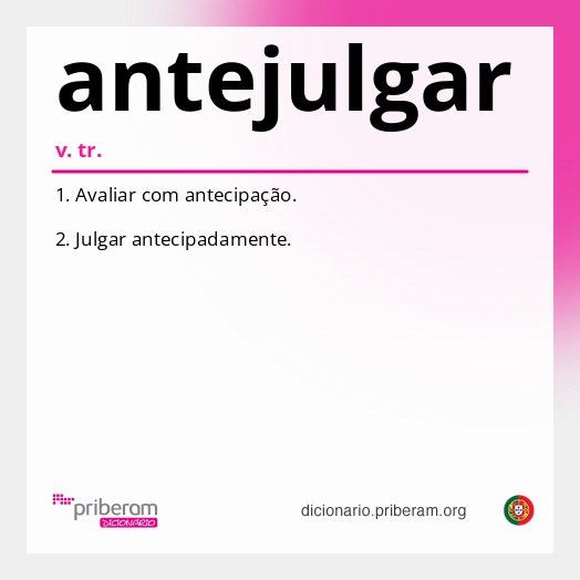 Significado de antejulgar