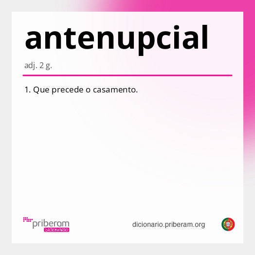 Significado de antenupcial