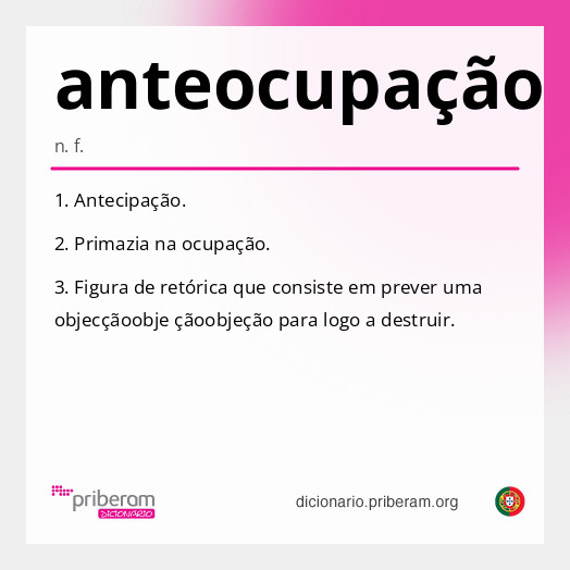 Significado de anteocupação