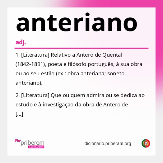 Significado de anteriano