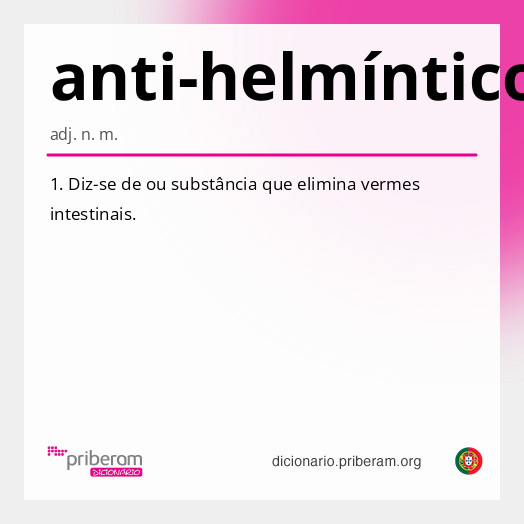 Significado de anti-helmíntico
