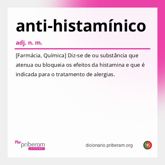 Significado de anti-histamínico